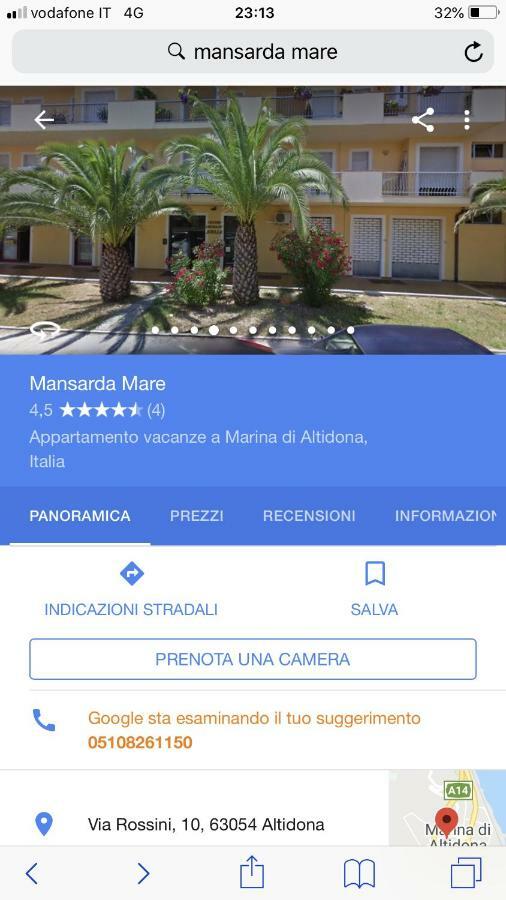 Ferienwohnung Mansarda Mare Altidona Exterior foto